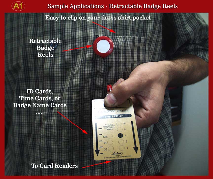 Badge Reel for Badge Holder or ID Card Reader