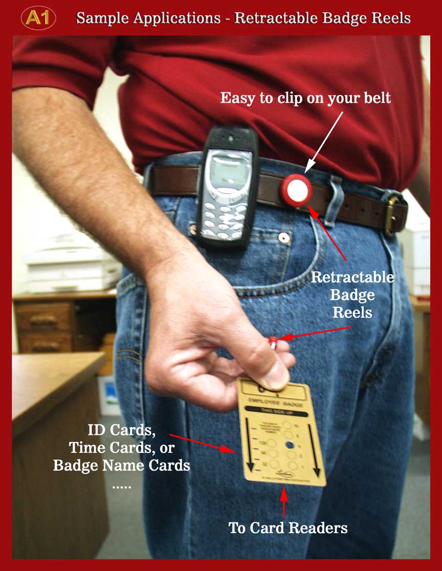 ID Card Reel for Badge Holder or ID Card Reader