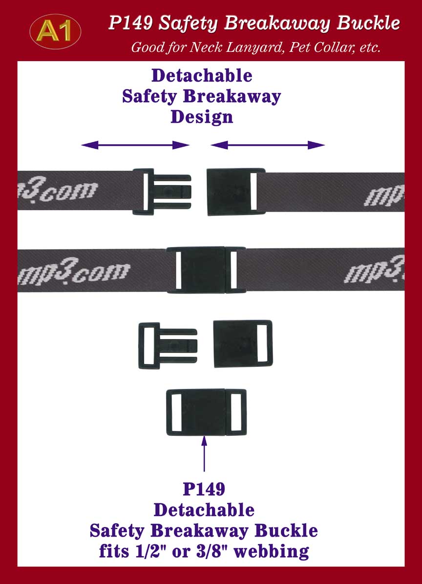 Safety Buckle, Breakaway Buckle, Detachable Buckle: for safety lanyard