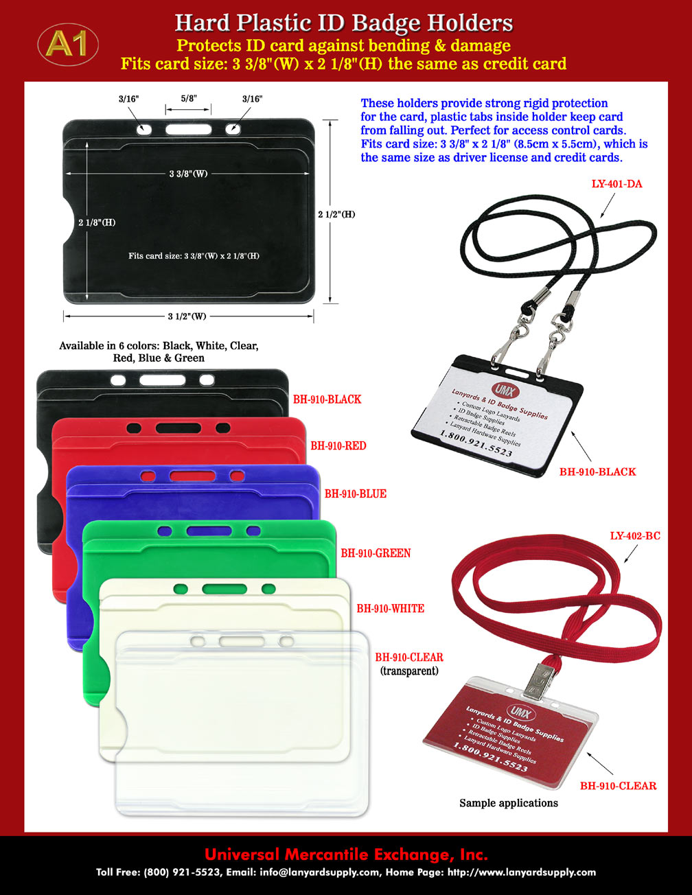 You are viewing  Lanyards > Badge Holders > Rigid Holders > Rigid Badge Holders and Rigid Access Control Card Badge Holder Supplies.