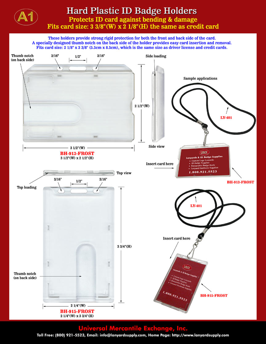 You are viewing Lanyards > Badge Holders > Rigid Holders > Enclosed Slot Rigid Card Holder - Badge Holder supplies.