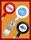 custom badge reels or custom reractable badge holders.