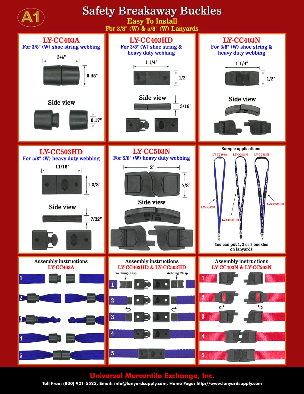 Safety Lanyard Hardware Parts: Safety Breakaway Buckles or Connectors With Lanyards Making Instructions