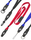 All In One Plain Safety Lanyards With Detachable Buckles, Adjustable Beads and Safety BreakawayBuckles.