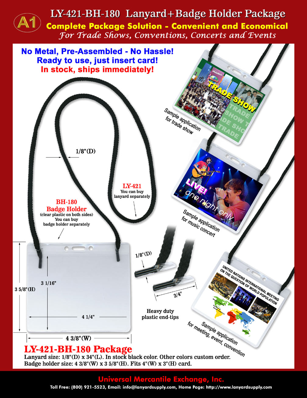 No-Metal, No-Hassle, Pre-Assemble: Special Event ID Holder Lanyard Package