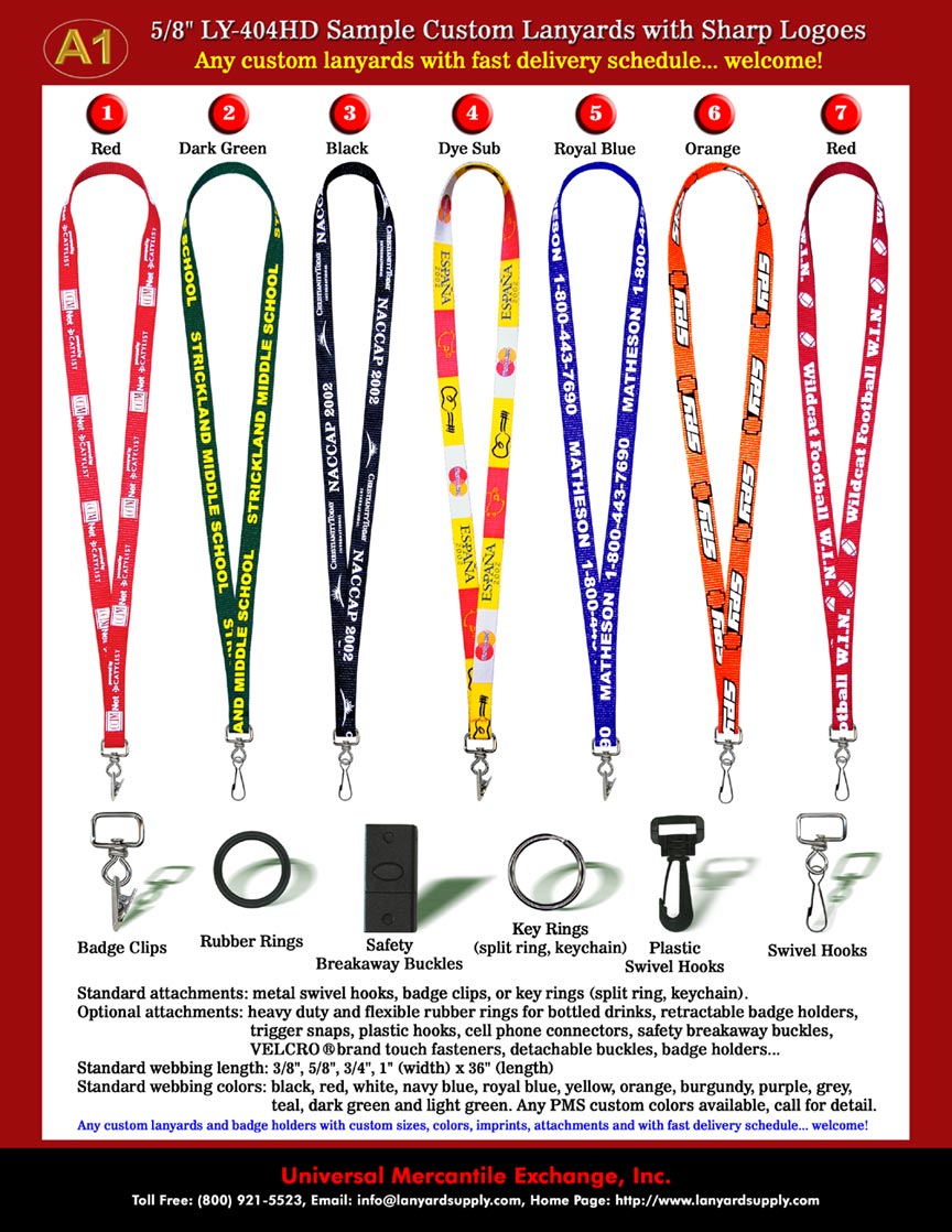 Lanyard: High-Quality and Heavy-Duty Lanyards with option of Safety Breakaway Protection