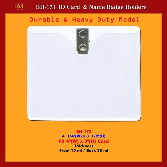 Durable and Heavy Duty 4(w)x3(h) ID Name Badge Holder Supply